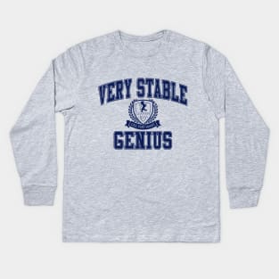 Very Stable Genius Kids Long Sleeve T-Shirt